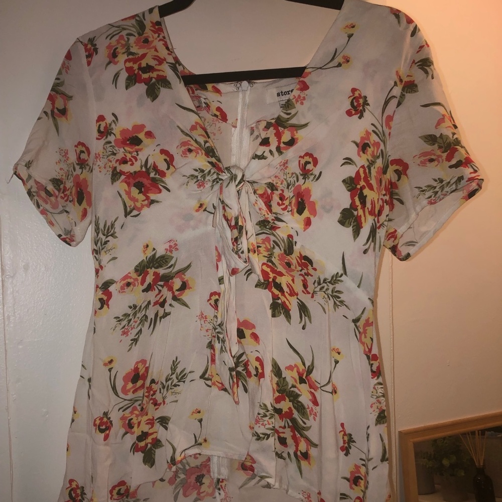 Storee Floral Wrap Top
